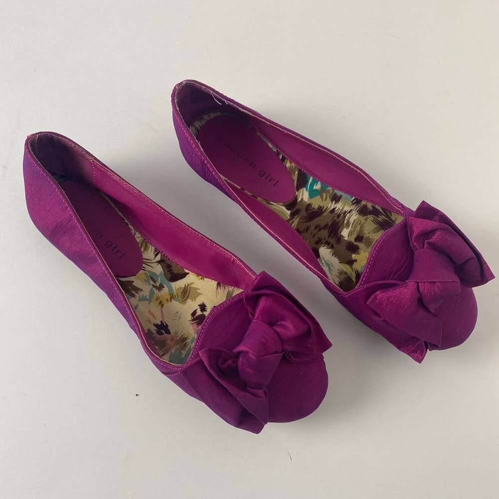 Madden Girl Pink Ballet Flats with Bow Size 6